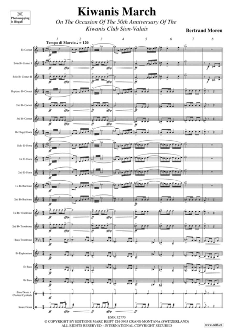 Kiwanis March Kiwanis March Brass Band scores gallery preview page 3