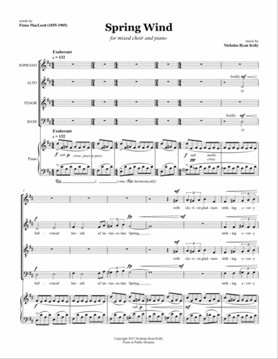 Spring Wind 4-Part scores gallery preview page 2