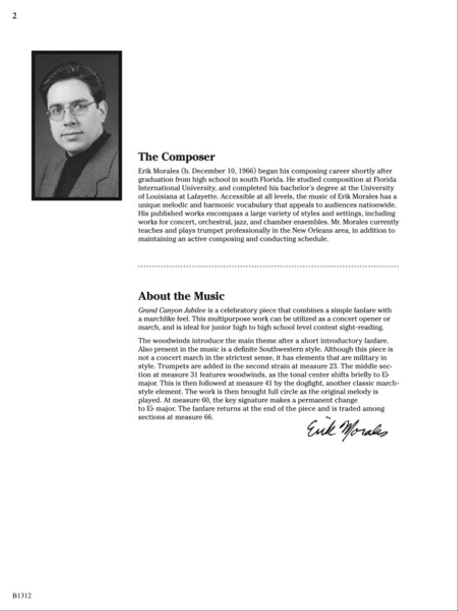 Grand Canyon Jubilee: Score Concert Band scores gallery preview page 2