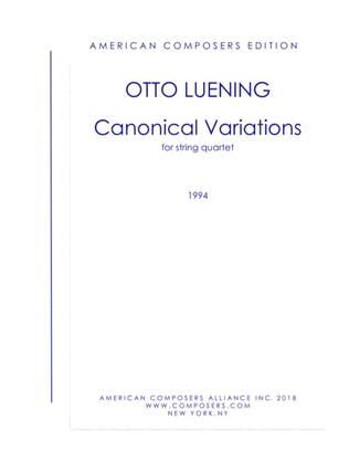 [Luening] Canonical Variations