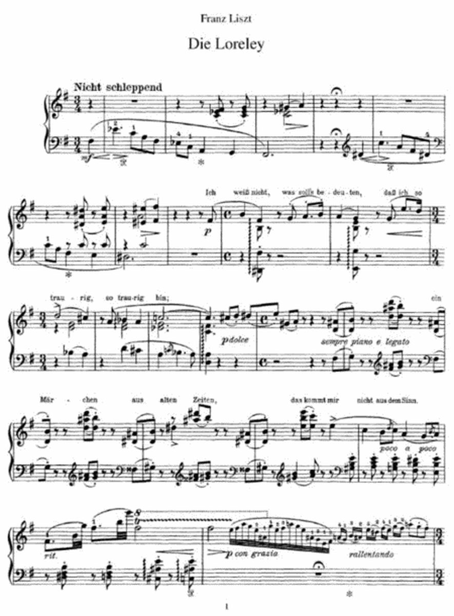 Franz Liszt - Die Loreley