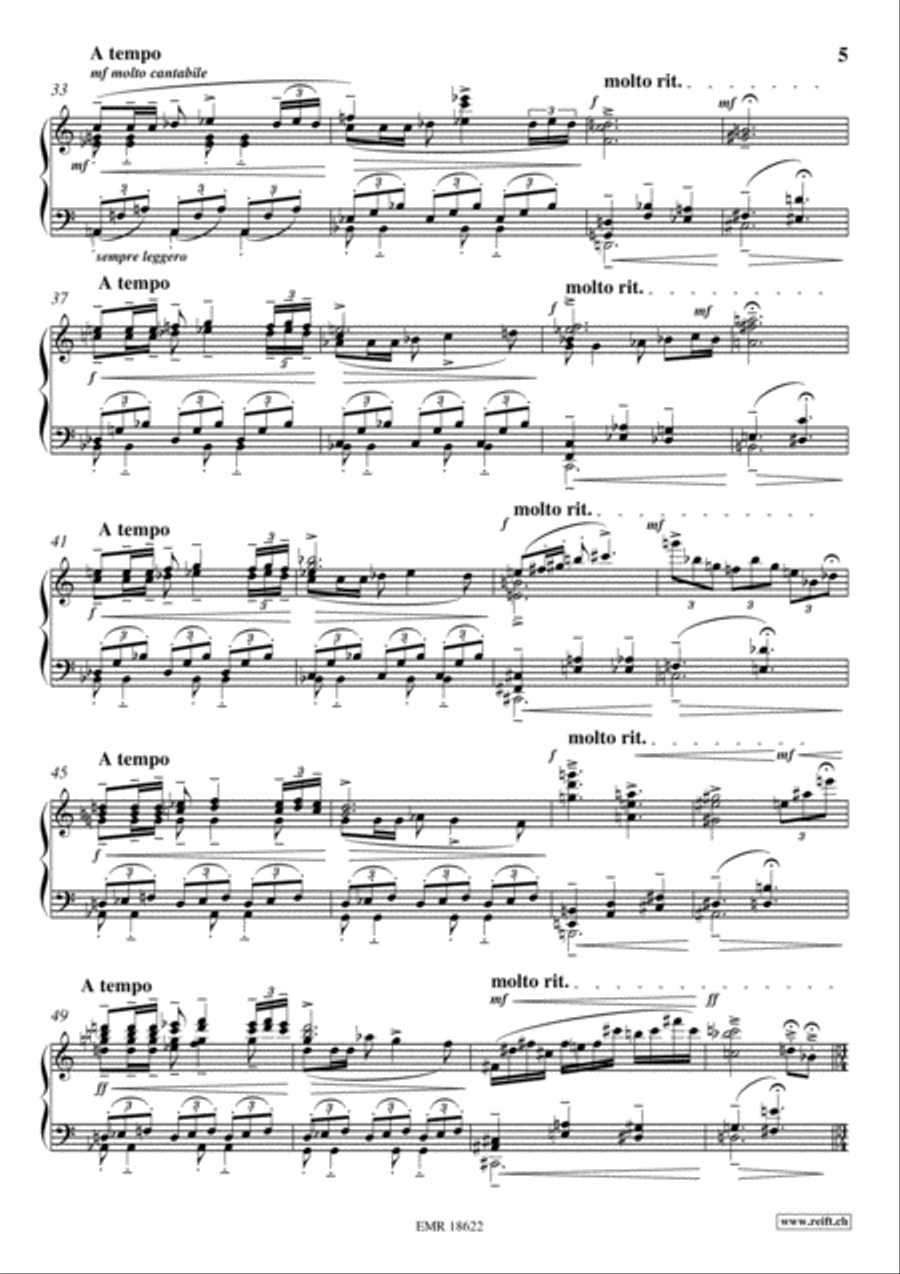 Eaux-Fortes No. 4 Piano Solo scores gallery preview page 5
