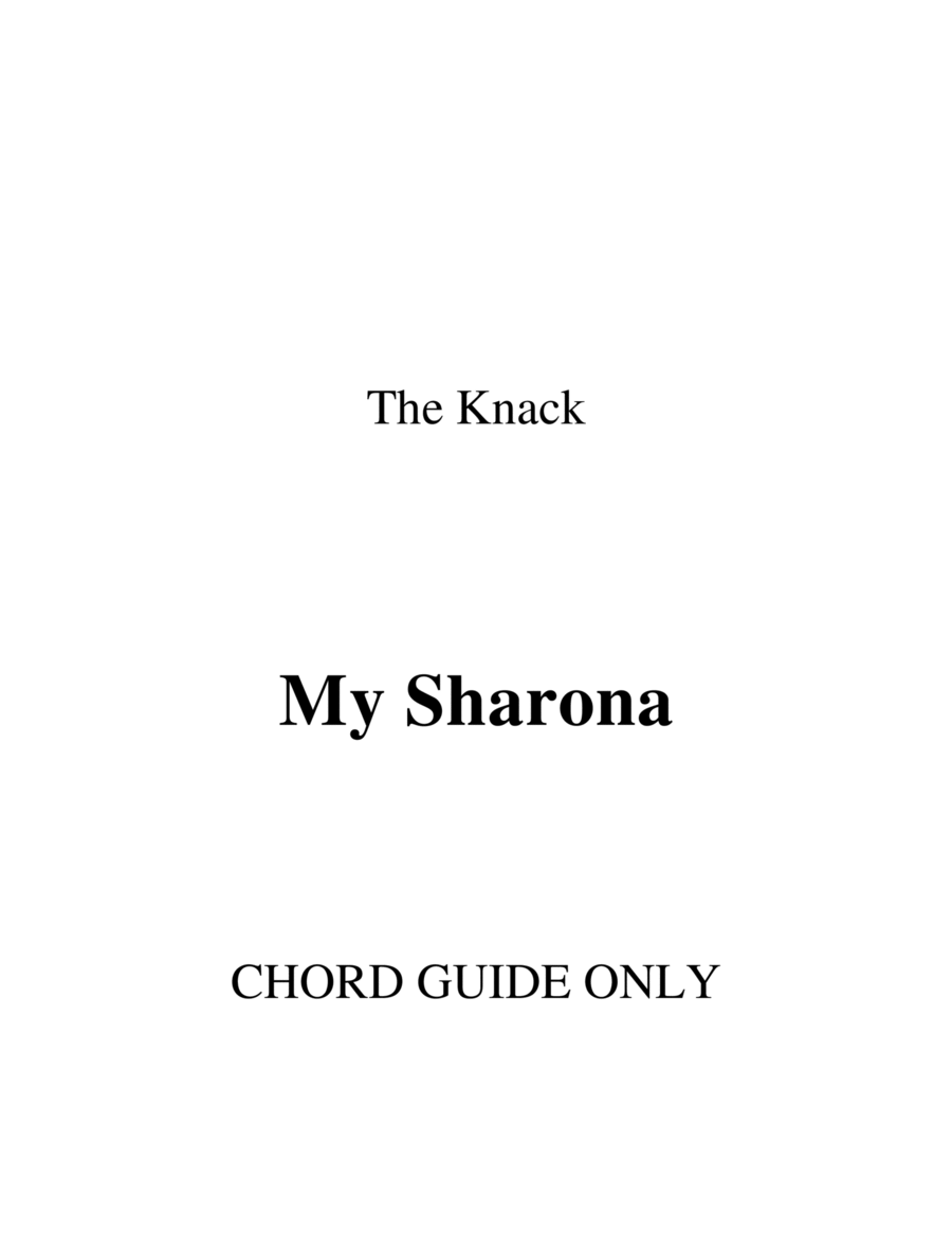 My Sharona Piano scores gallery preview page 1