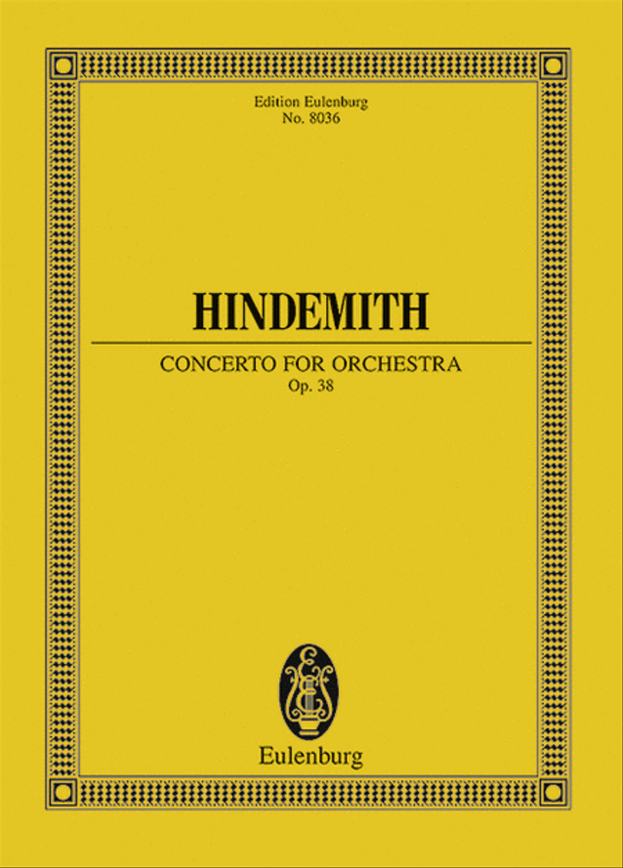 Concerto for Orchestra, Op. 38 Orchestra scores gallery preview page 1