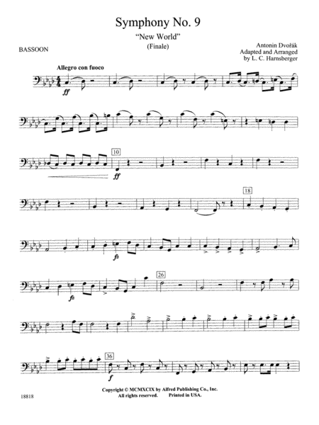 Symphony No. 9 "New World", Finale: Bassoon