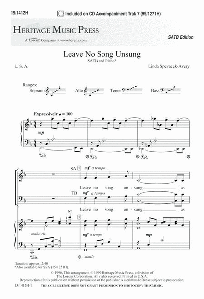 Leave No Song Unsung image number null