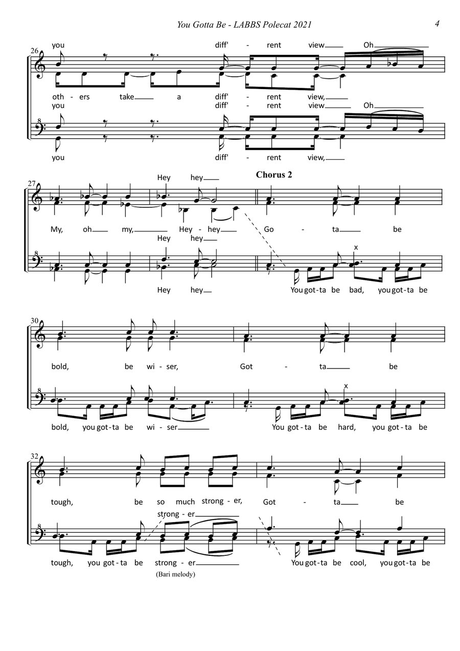 You Gotta Be SSAA scores gallery preview page 4