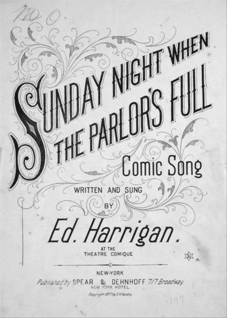 My Johann!, or, Sunday Night When the Parlor's Full. Comic Song Voice scores gallery preview page 1