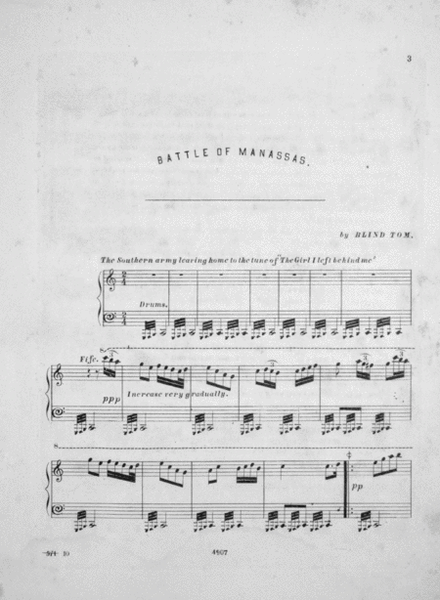 Popular Marches, Battle Pieces, Etc. for Piano or Organ. Battle of Manassas