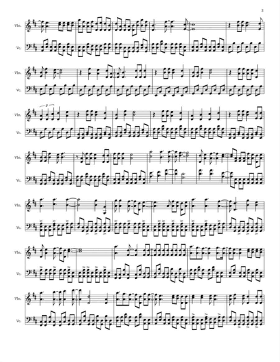 Beautiful Day String Duet scores gallery preview page 3