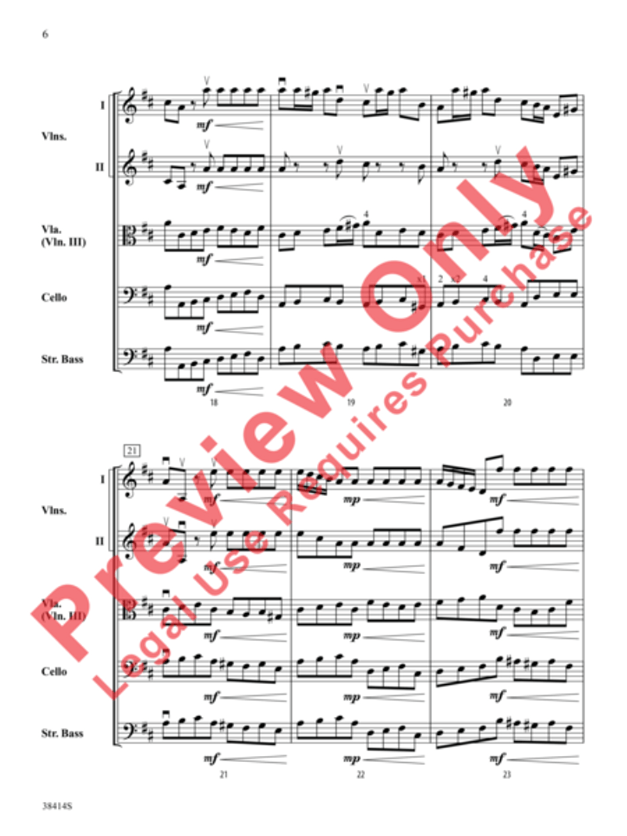 Concerto a Cinque, Opus 7, No. 1 String Orchestra scores gallery preview page 7