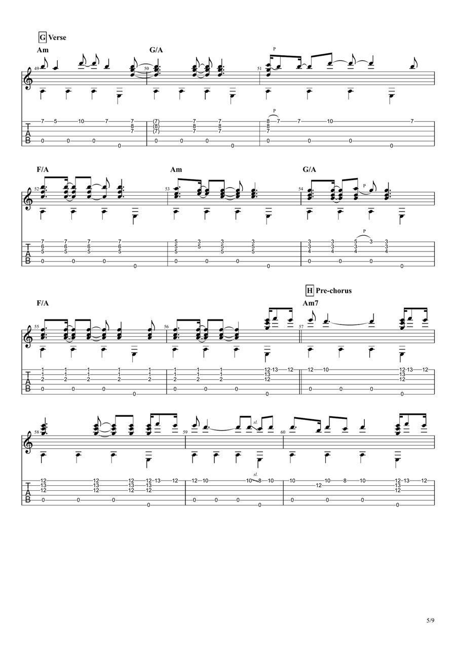 No Ordinary Love Acoustic Guitar scores gallery preview page 6