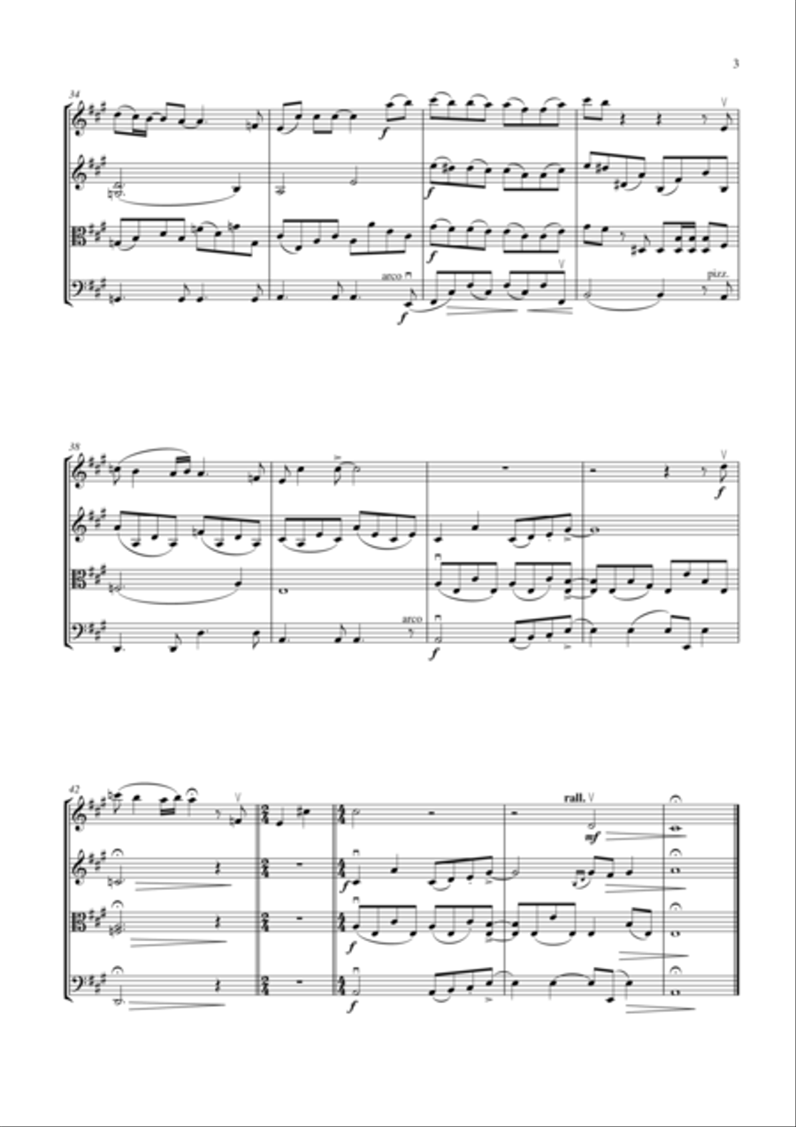 In My Life String Quartet scores gallery preview page 3