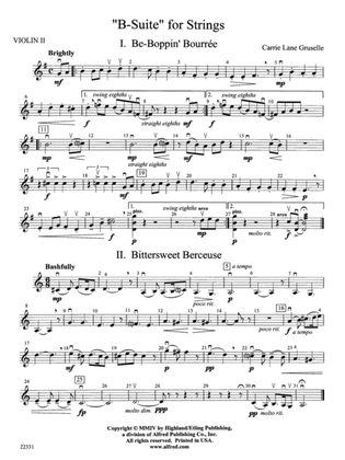 B-Suite for Strings: 2nd Violin