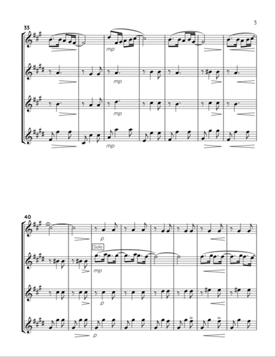 Sur Le Fil Woodwind Quartet scores gallery preview page 3