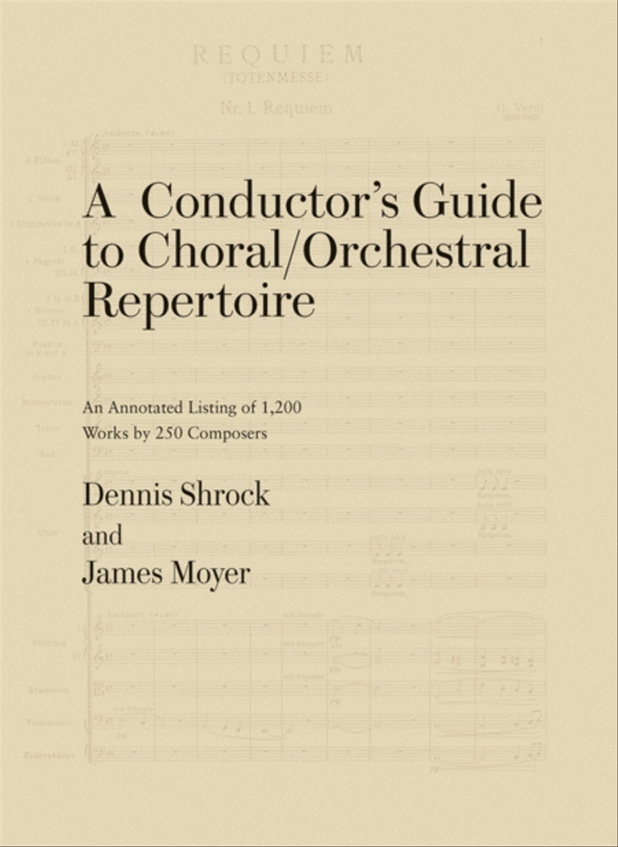 A Conductor's Guide to Choral / Orchestral Repertoire Choir scores gallery preview page 1