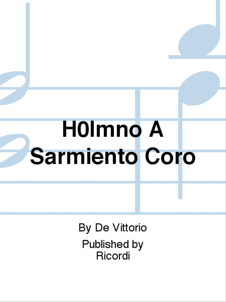 H0Imno A Sarmiento Coro Choir scores gallery preview page 1