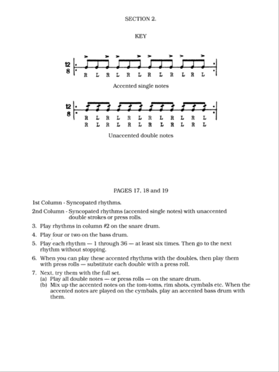 Syncopation and Rolls for the Drum Set