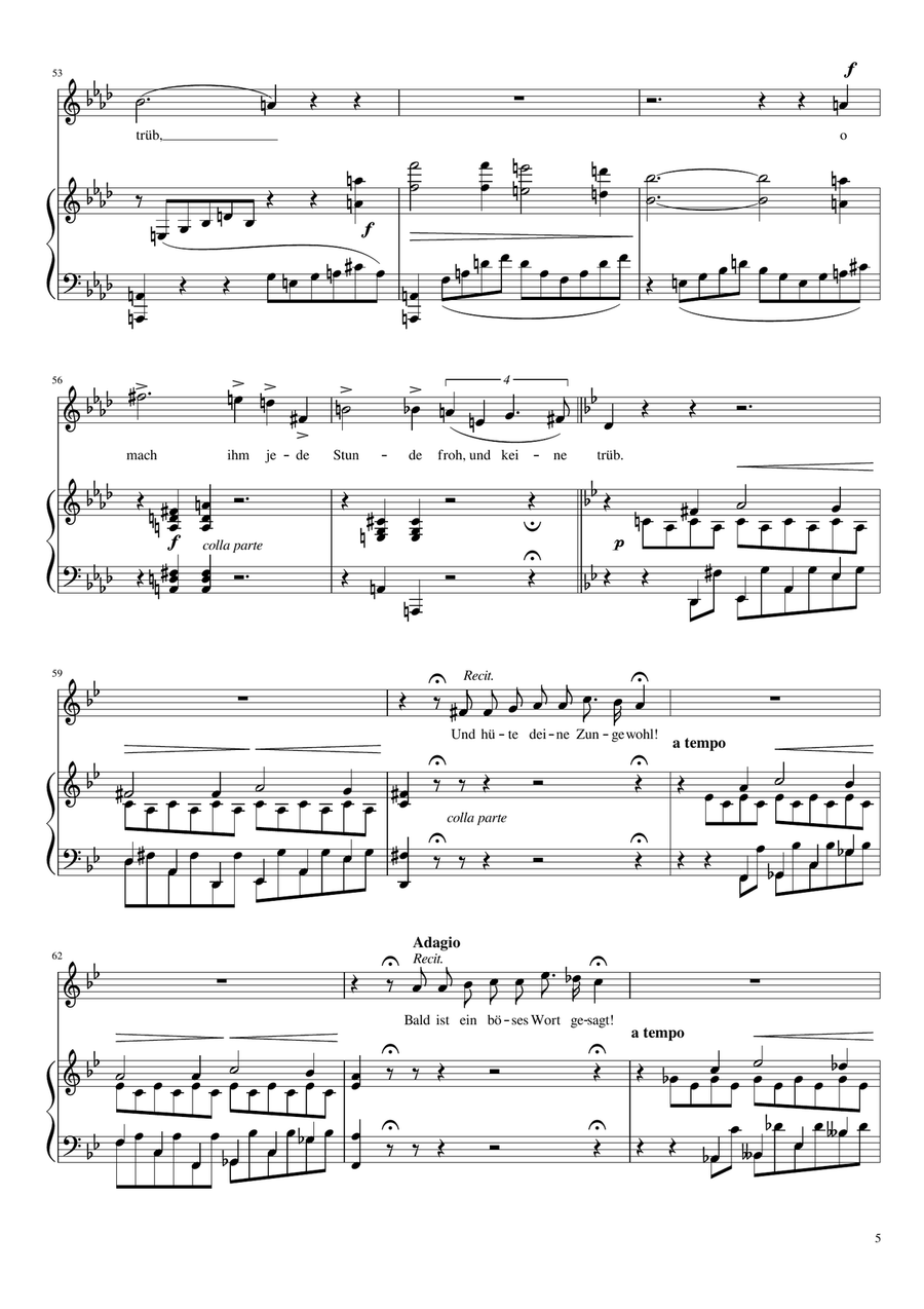 O lieb so lang du lieben kannst (Franz Liszt) [Medium High Voice; key: F] Piano, Vocal scores gallery preview page 5