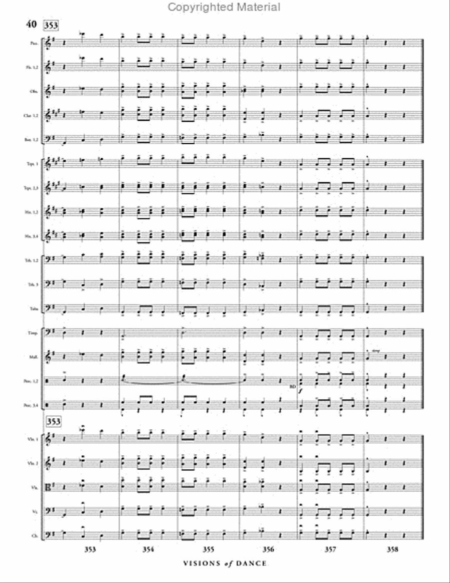 Visions of Dance Full Orchestra scores gallery preview page 41