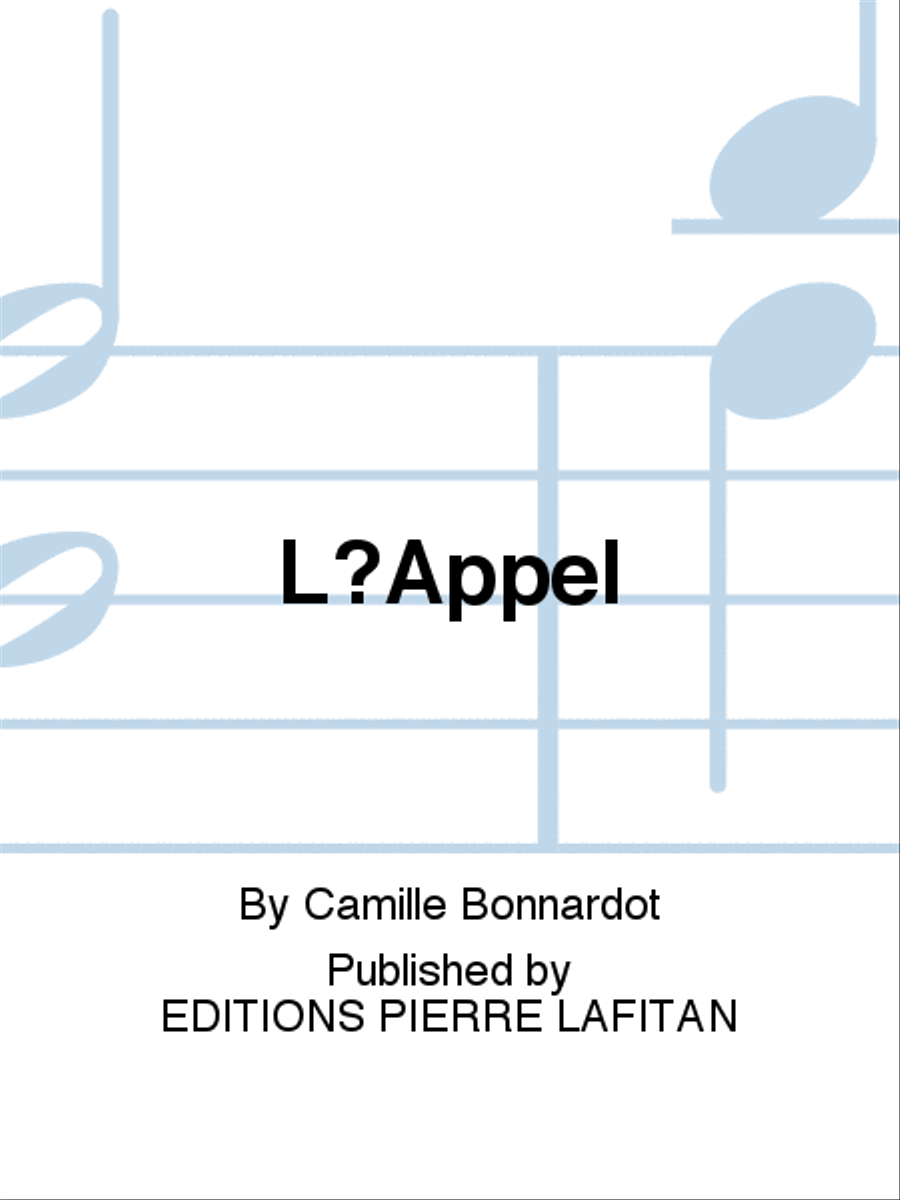 L'Appel Clarinet Solo scores gallery preview page 1