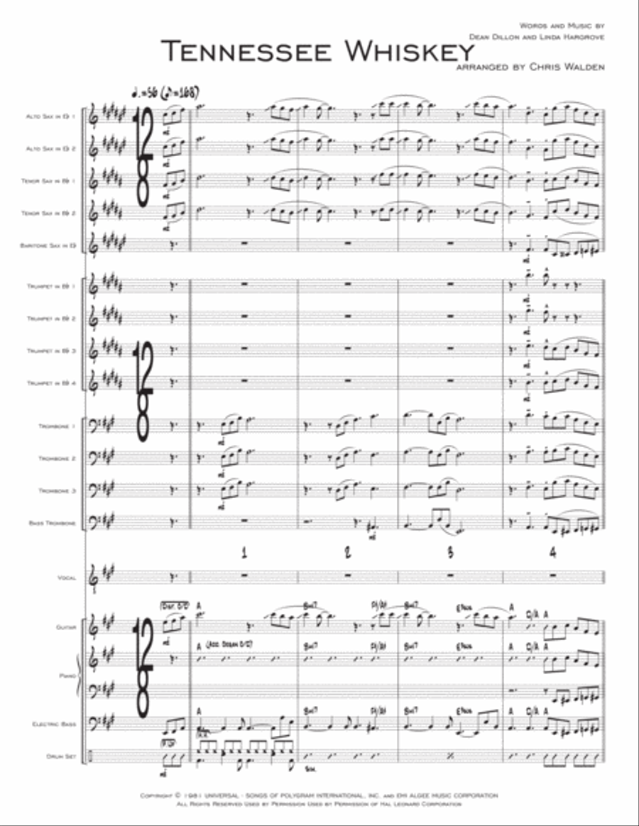 (Smooth As) Tennessee Whiskey Jazz Ensemble scores gallery preview page 1