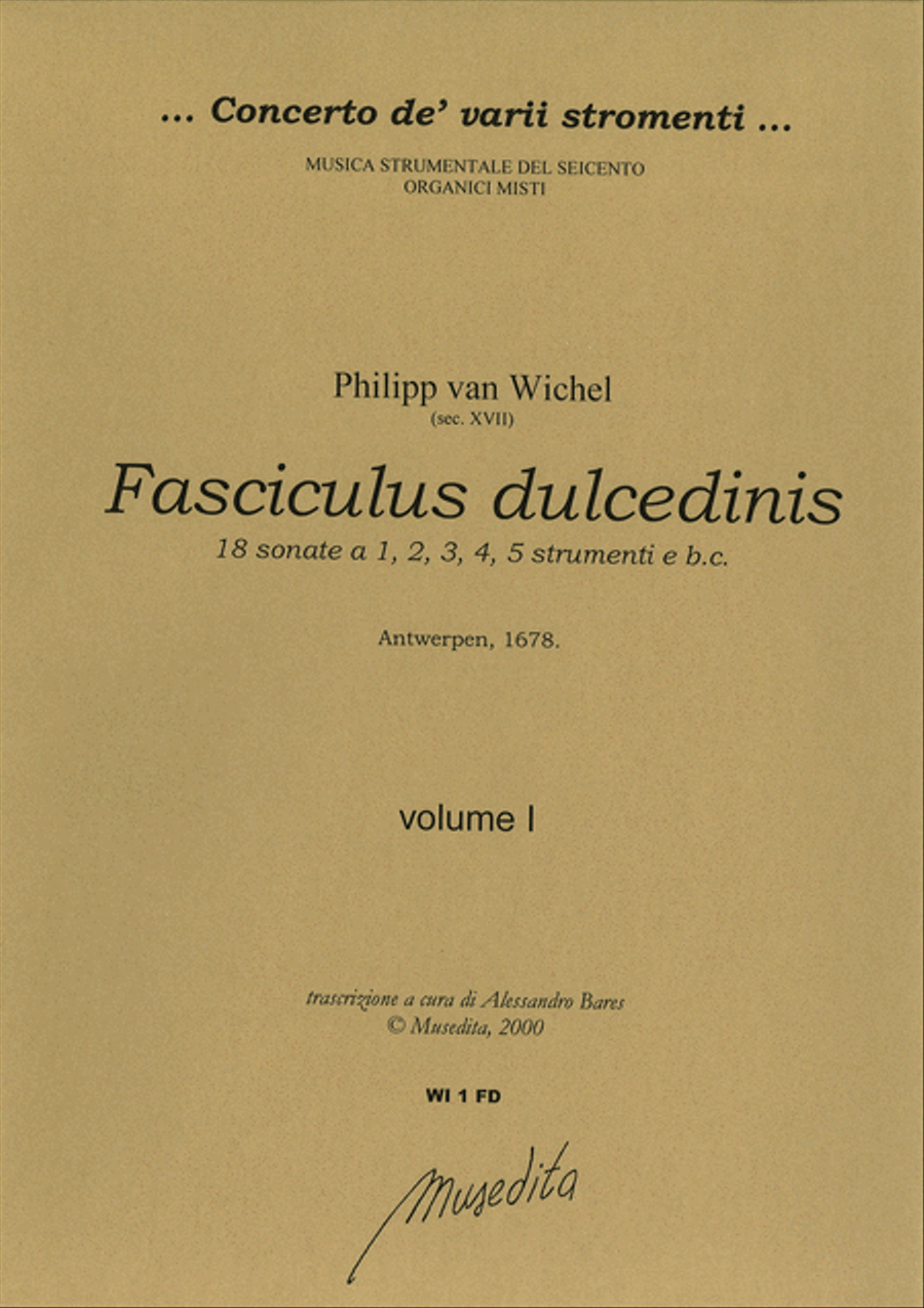 Fasciculus dulcedinis (Antwerpen, 1678) Basso Continuo scores gallery preview page 1