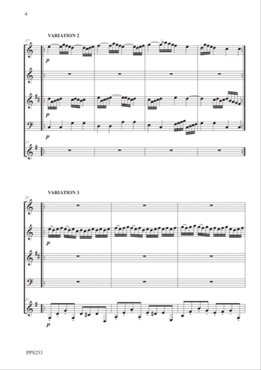 PACHELBEL CHACONNE IN C MAJOR P. 38 FOR WOODWIND QUINTET Woodwind Quintet scores gallery preview page 4