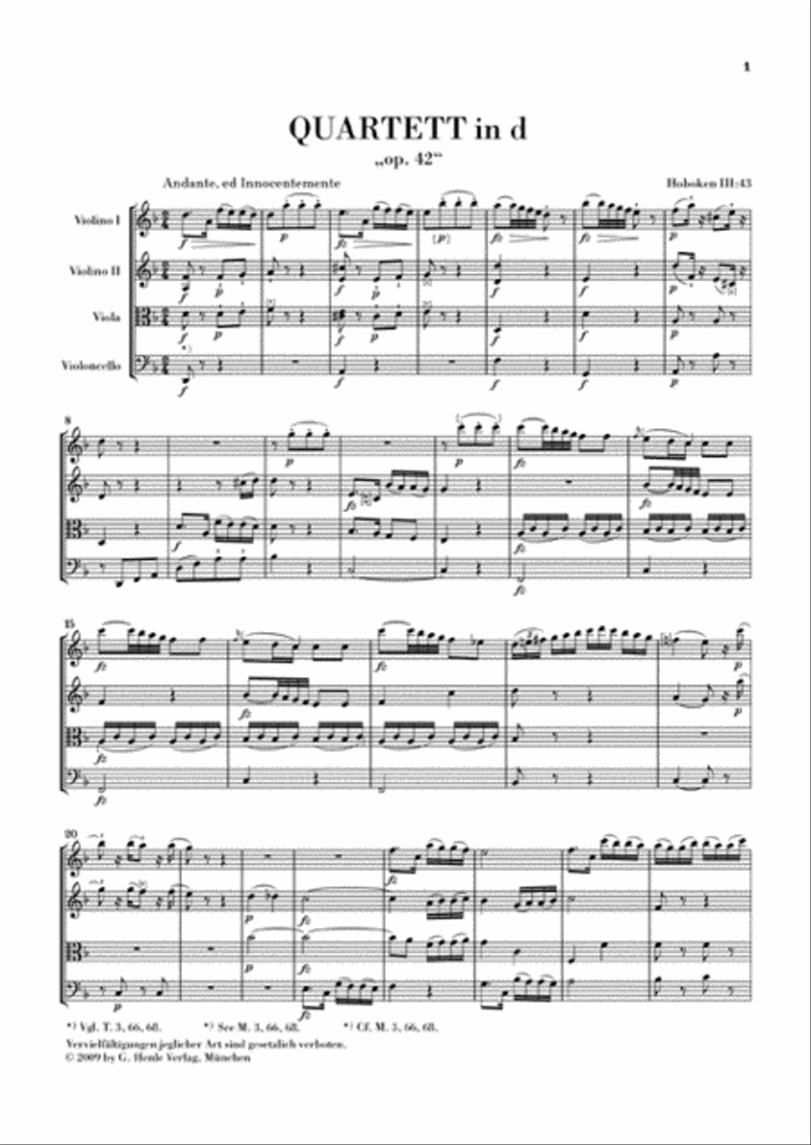 Joseph Haydn: The String Quartets - 12 Volumes In A Slipcase String Quartet scores gallery preview page 2