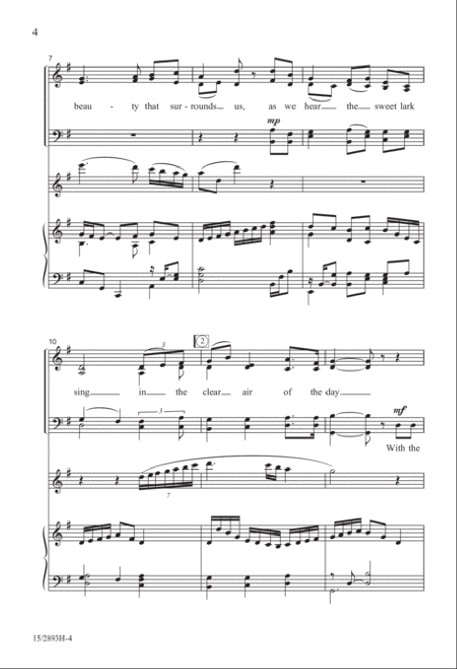 The Lark in the Clear Air 4-Part scores gallery preview page 4