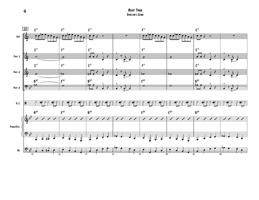 Night Train Small Ensemble scores gallery preview page 4
