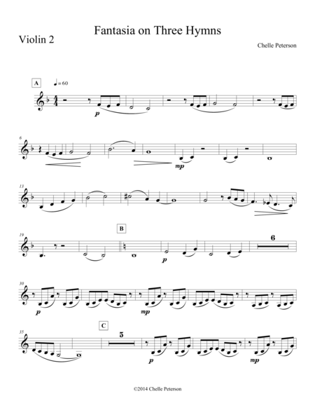 Fantasia on Three Hymns- Violin 2 image number null