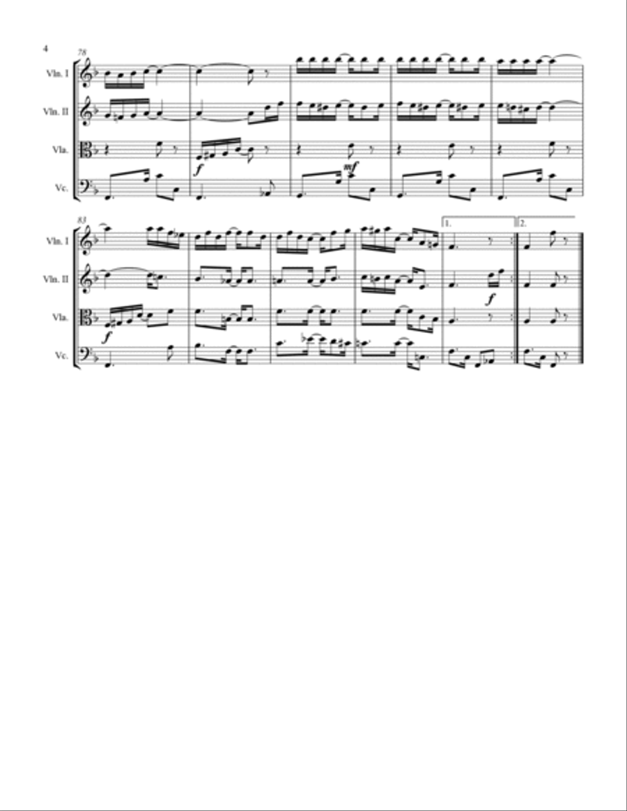 Joplin - “Solace” - A Mexican Serenade (for String Quartet) String Quartet scores gallery preview page 5