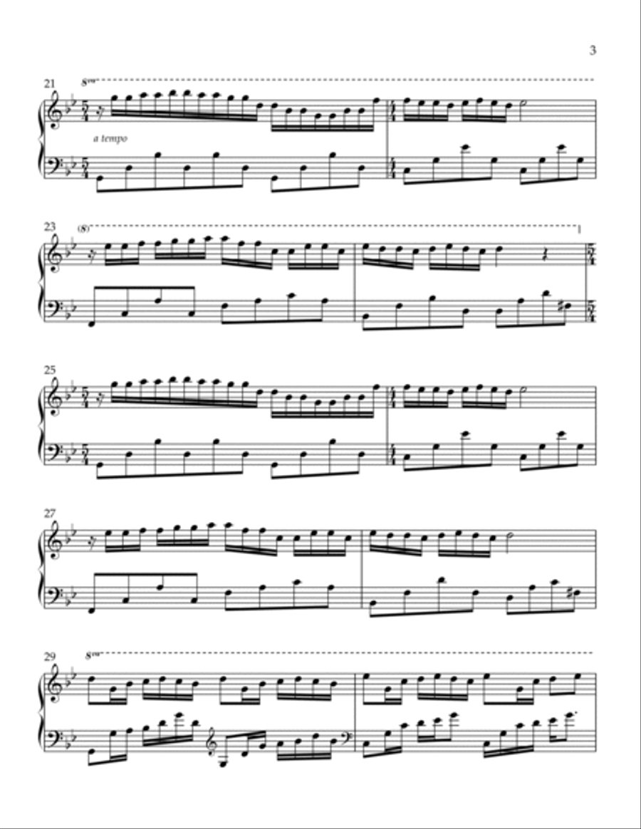 Mariage D'amour Piano Solo scores gallery preview page 3