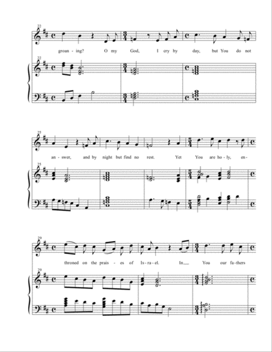 My God, why have you abandoned me? Psalm 22 Tenor Voice scores gallery preview page 3