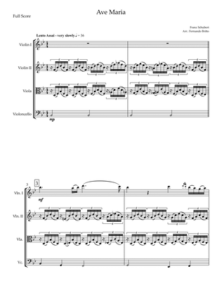 Ave Maria (Franz Schubert) for String Quartet