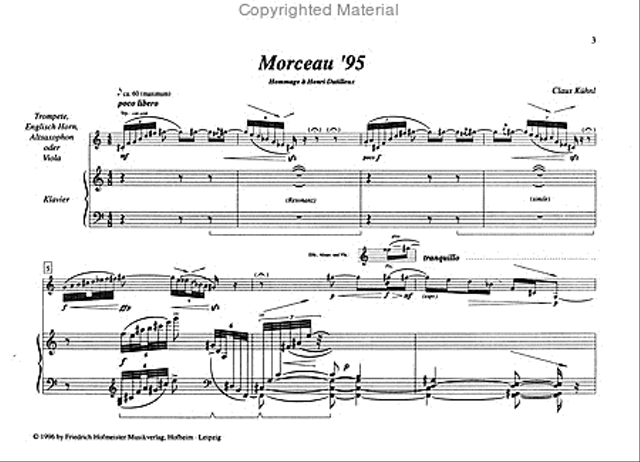 Morceau '95 Trumpet Solo scores gallery preview page 2