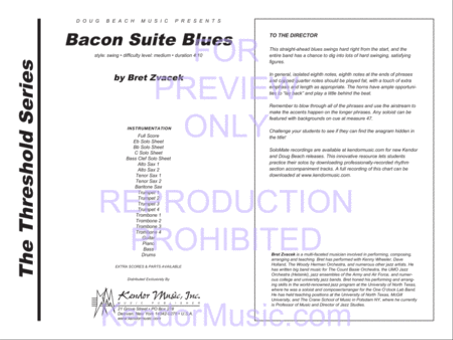 Bacon Suite Blues Jazz Ensemble scores gallery preview page 2
