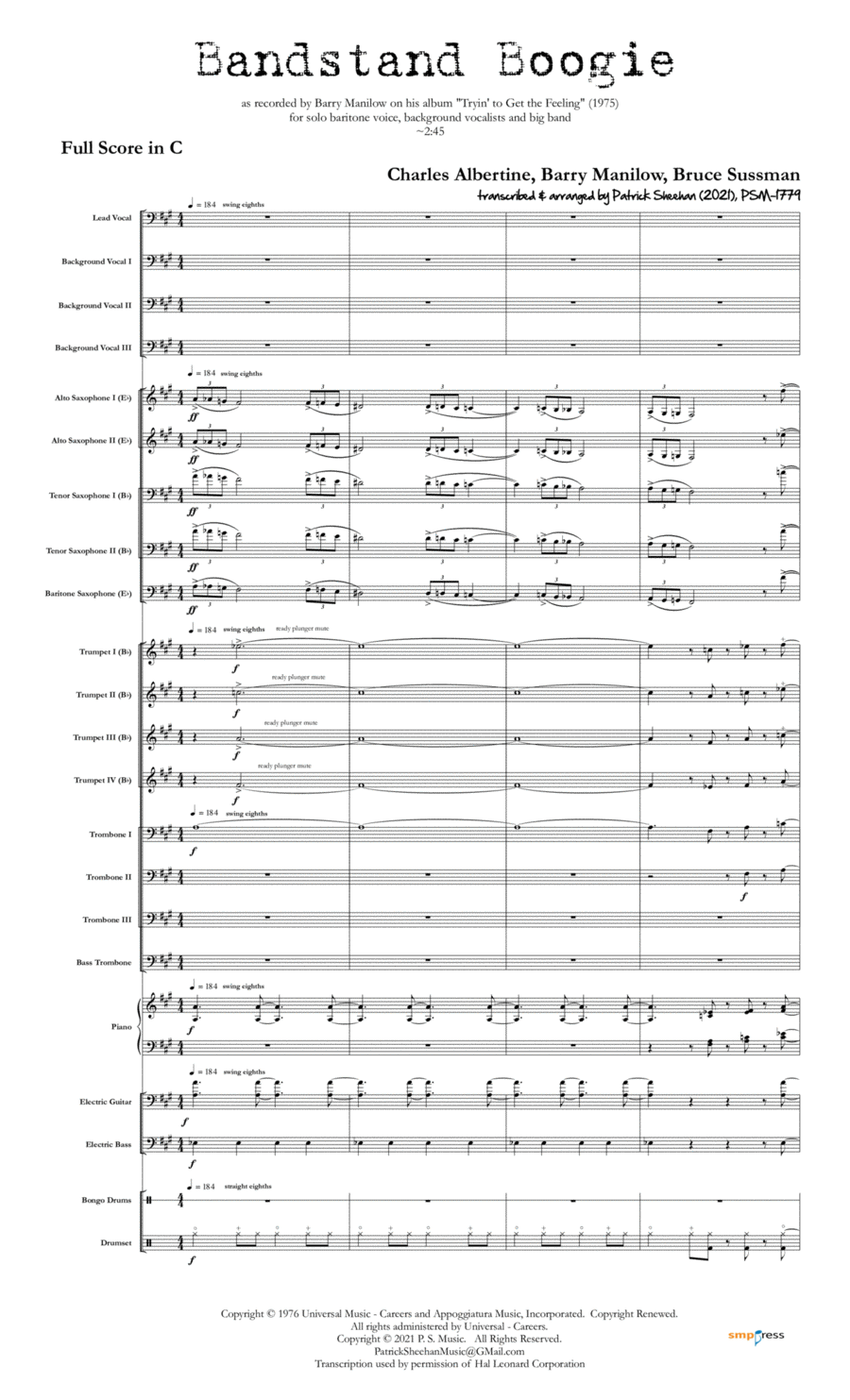 Jump Shout Boogie Jazz Ensemble scores gallery preview page 1