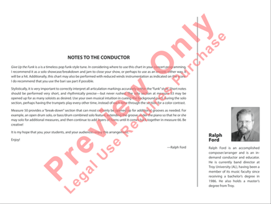 Give Up the Funk Jazz Ensemble scores gallery preview page 15