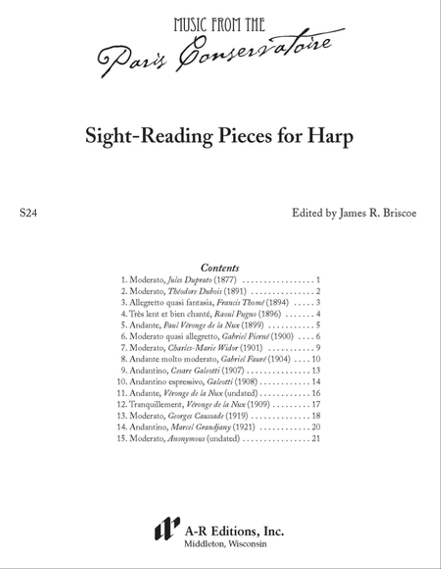Sight-Reading Pieces for Harp Harp scores gallery preview page 3