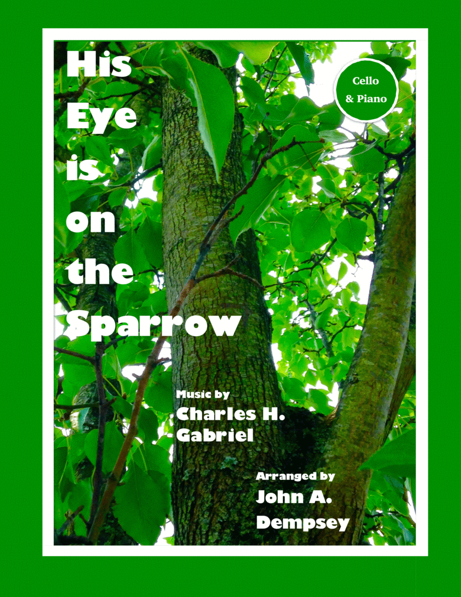 His Eye is on the Sparrow (Cello and Piano) Piano scores gallery preview page 1