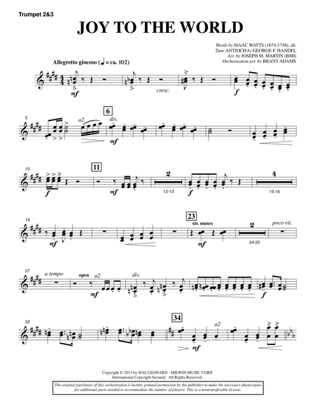 Joy To The World (from A Symphony Of Carols) - Bb Trumpet 2,3