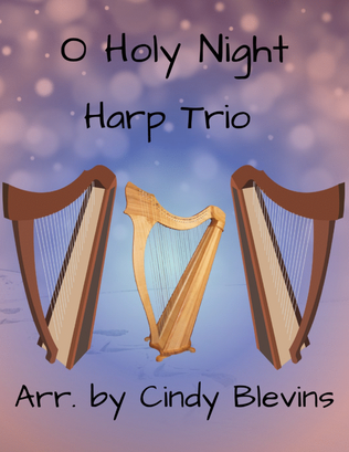 Book cover for O Holy Night, for Harp Trio