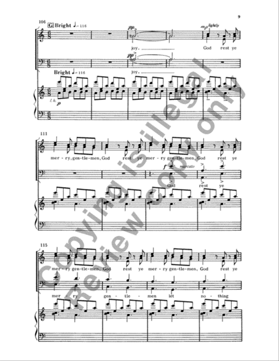 Christmas Trilogy: 3. God Rest Ye Merry, Gentlemen 4-Part scores gallery preview page 26