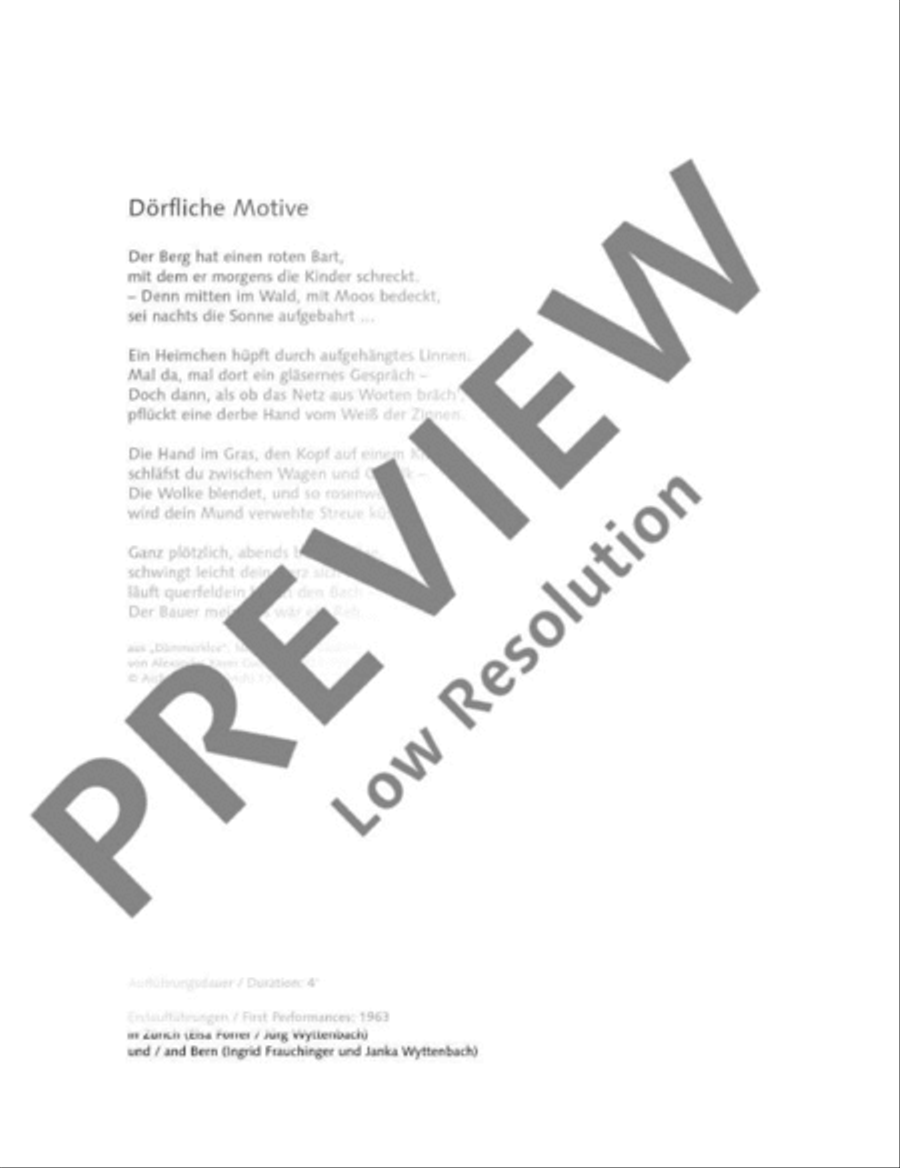 Dörfliche Motive Soprano Voice scores gallery preview page 9