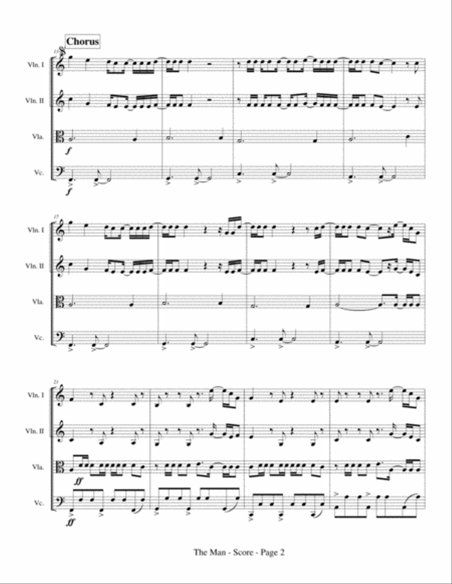 The Man The Man String Quartet scores gallery preview page 4
