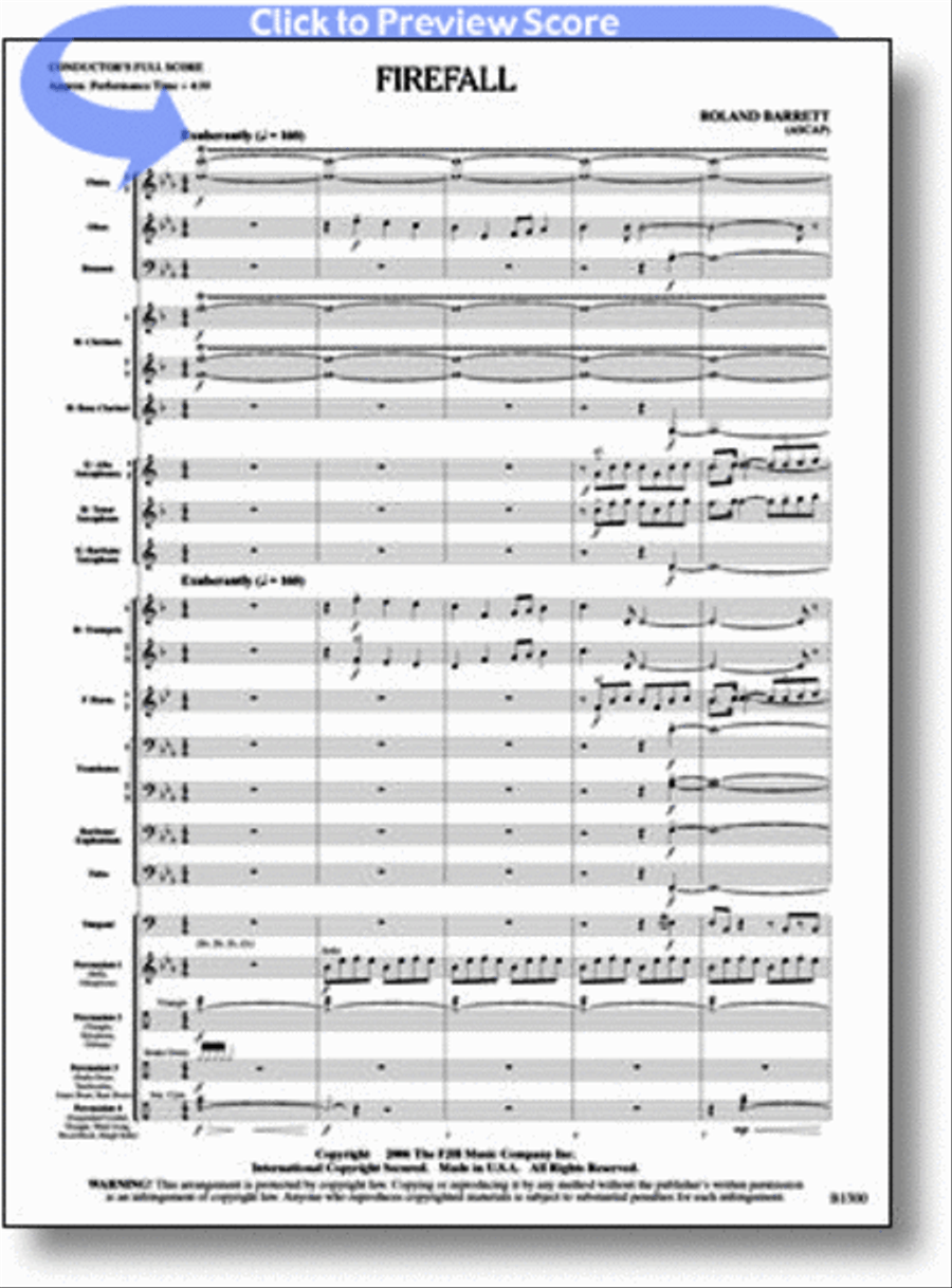 Firefall Concert Band scores gallery preview page 1