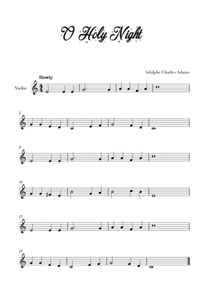 Book cover for O Holy Night (for Violin)