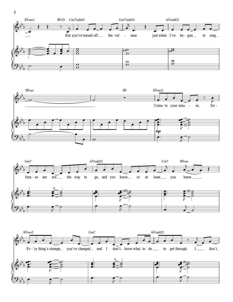 Come To Your Senses (from tick, tick... BOOM!) Guitar scores gallery preview page 2